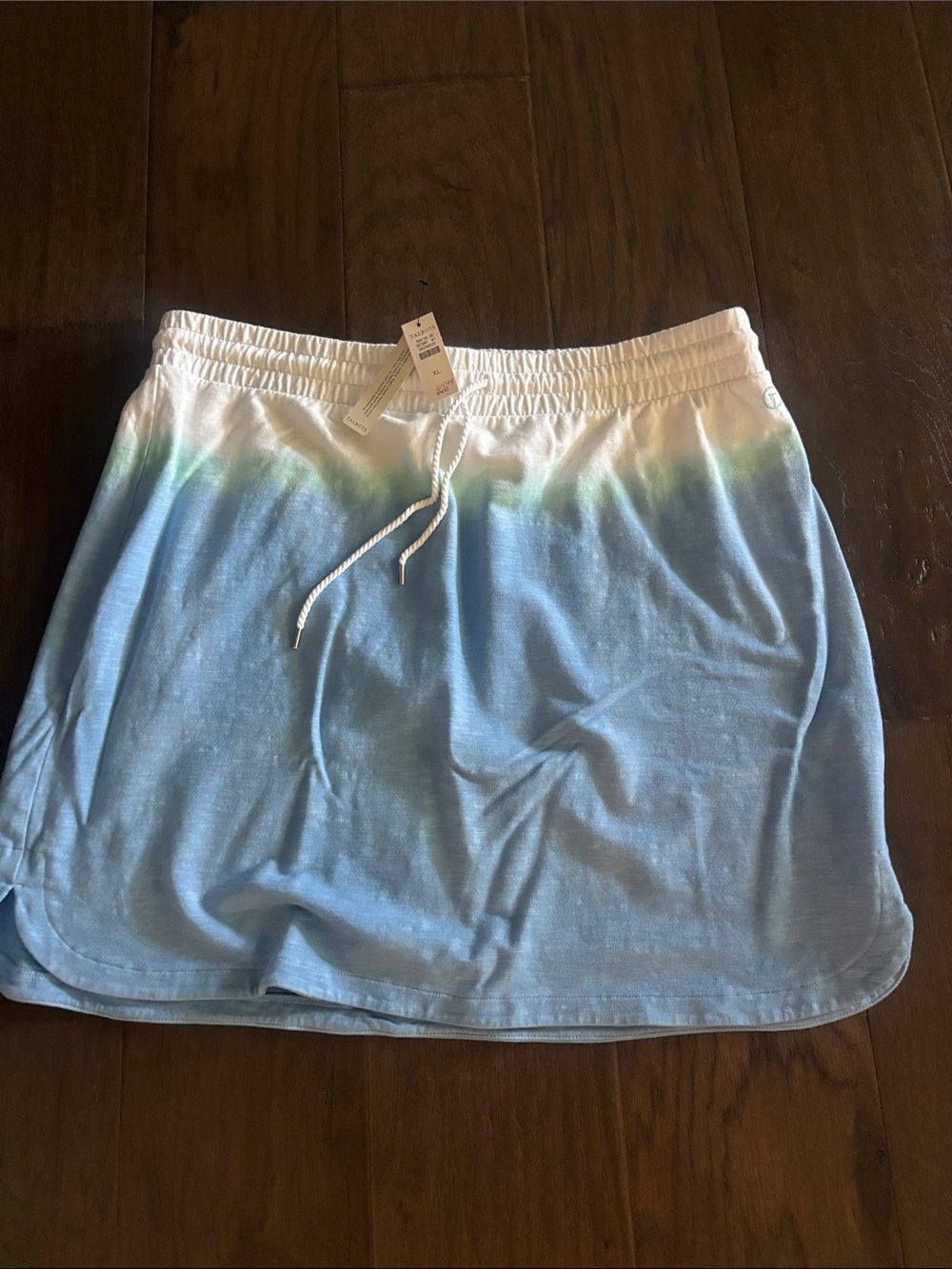 Talbots Blue and White Ombre Drawstring Skirt